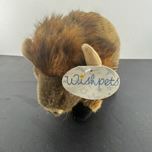 Vintage Wishpets 2001 Plush Buff the Buffalo Bison Stuffed Animal NWT